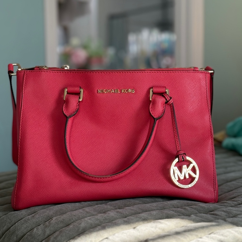Michael Kors Coral Satchel and Crossbody